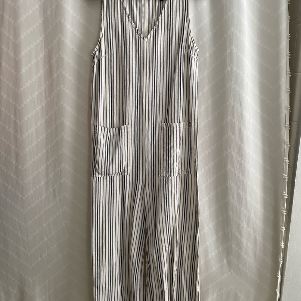 Universal Thread Black and White Striped Jumpsuit